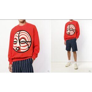 HENRIK VIBSKOV graphic blower sweater sz XS color orange oversized